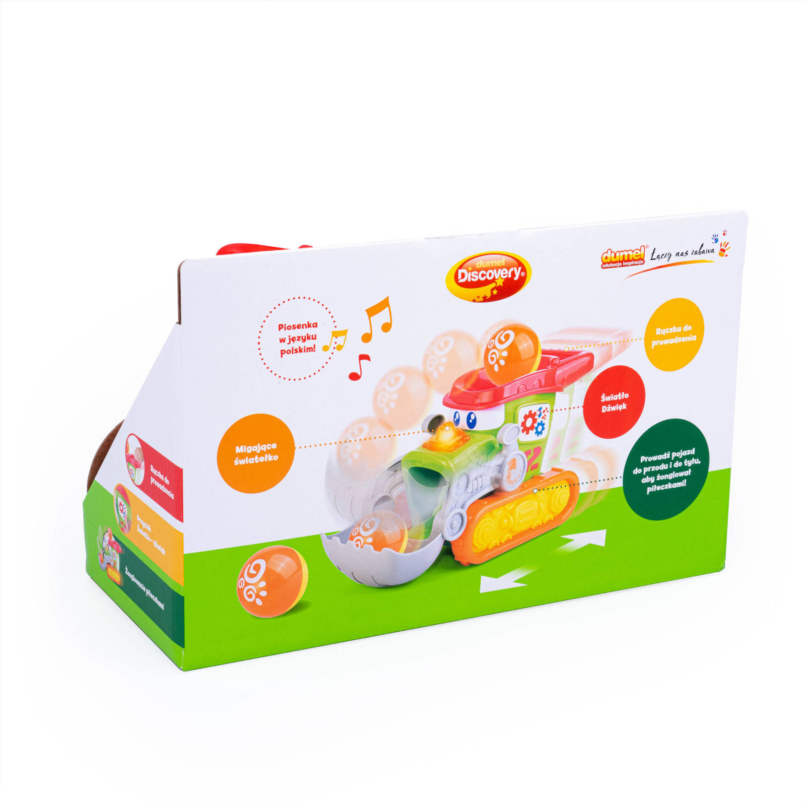 Żonglujący Buldożer Dumel Discovery interaktywna zabawka wielokolorowa