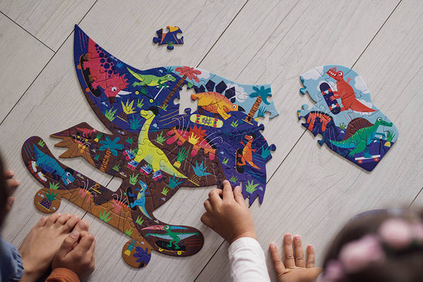 Puzzle konturowe Jurajski Skatepark 75 elementów 5+, Mudpuppy