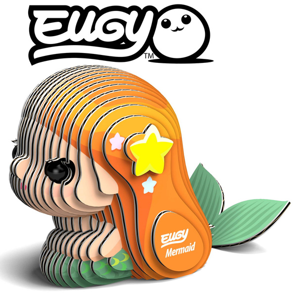 Układanka Puzzle 3D Syrenka - zestaw kreatywny dla dzieci 6 lat+, Eugy