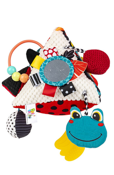 Zabawki sensoryczne - Piramidka Kontrastowa Krowa Deluxe, 0 m+. Balibazoo