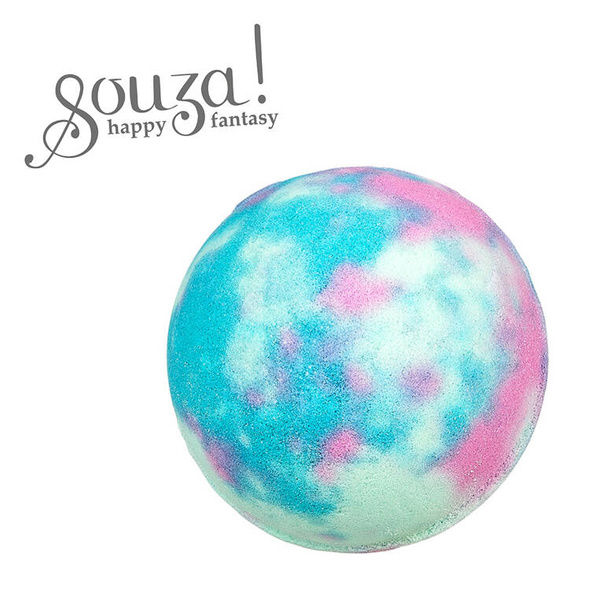 Kula do kąpieli - musująca dla dzieci Smok, różowo-niebieska, 3 lata+, Souza!