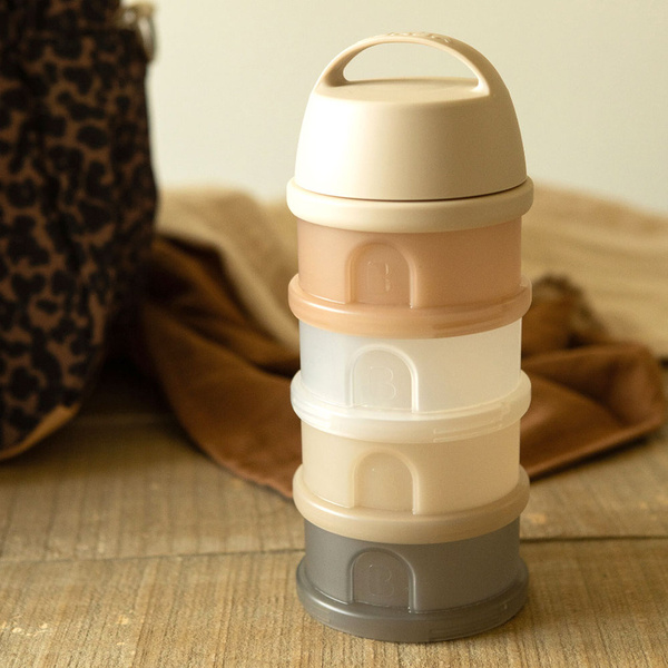 Pojemniki na mleko w proszku 4 komory (4x110ml) przeźroczyste, 0m+, Beaba