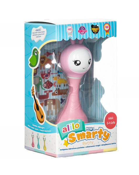 Zabawki interaktywne - Króliczek Smarty Bunny - różowy, 0 m+, Alilo