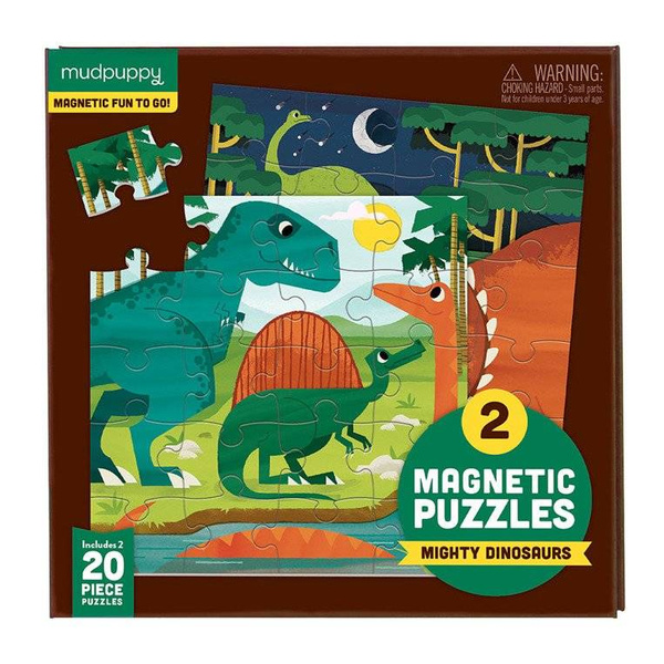 Puzzle magnetyczne Dinozaury 4+, Mudpuppy