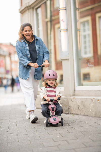 Scoot and Ride HK1 Push and Go 2w1 jeździk i hulajnoga dla dzieci 1-5 lat, kolor: Wildberry