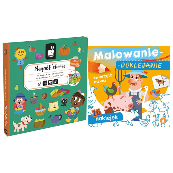 Magnetyczna układanka W ogródku Magneti'stories, dla dzieci, 3 lata+, Janod