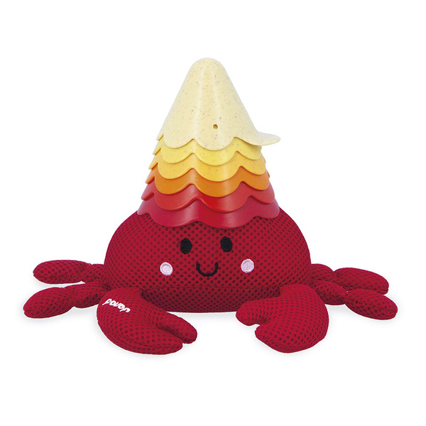 Zabawka do kąpieli - krab z muszelkami, dla dzieci, 10 m+, Janod