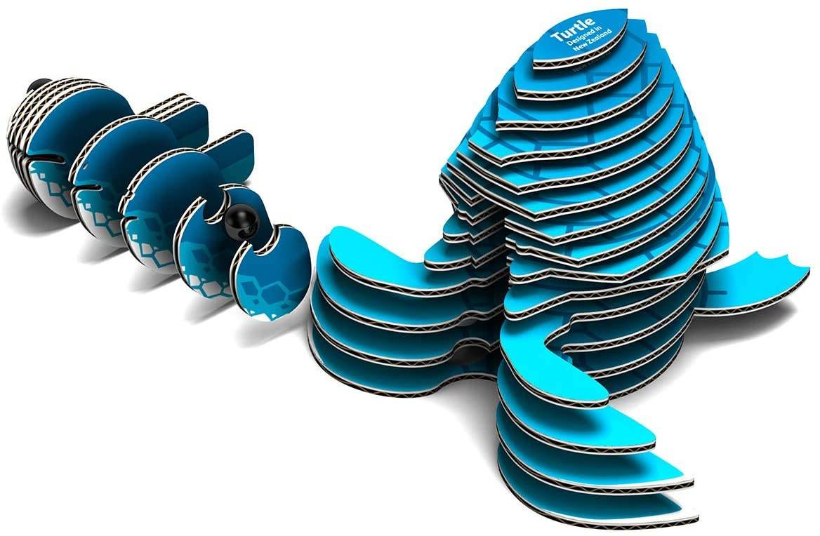 Puzzle 3D Żółwik Eugy ekologiczne kolor zielony