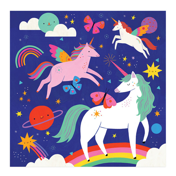Puzzle podłogowe Magiczne jednorożce 25 elementów, 3 lata+, Mudpuppy
