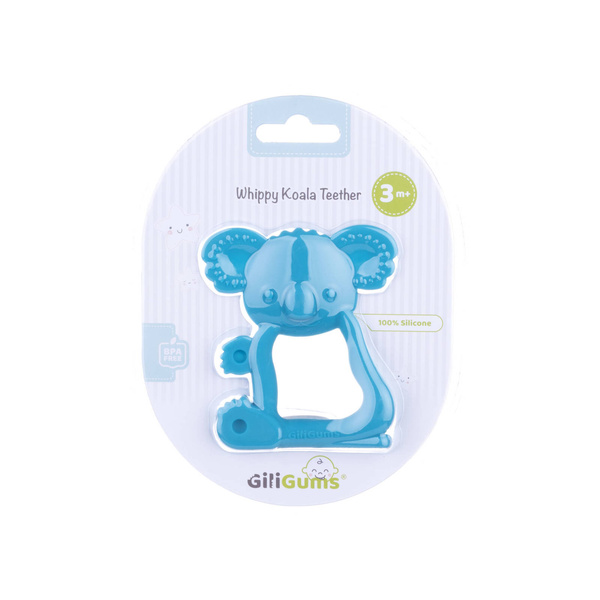 Gryzak silikonowy Uspokajający Koala Turkusowy, Giligums