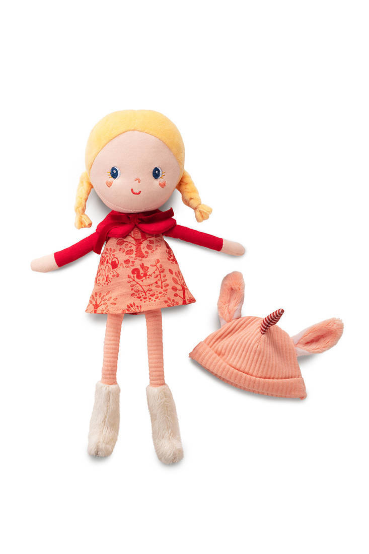 Lalka Lena Lilliputiens 30 cm pastelowy róż motyw jednorożca