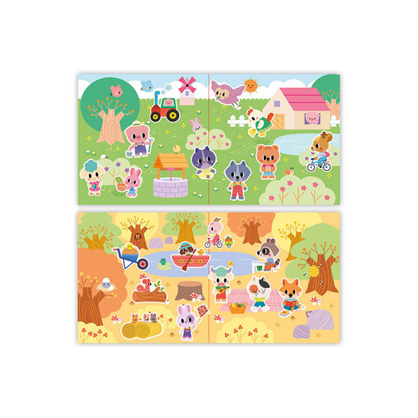 Zestaw kreatywny Grube naklejki wielokrotnego użytku My arts & crafts 2+, Janod