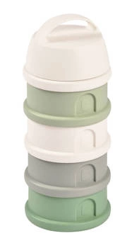 Pojemniki na mleko w proszku 4 komory cotton white/sage green, Beaba