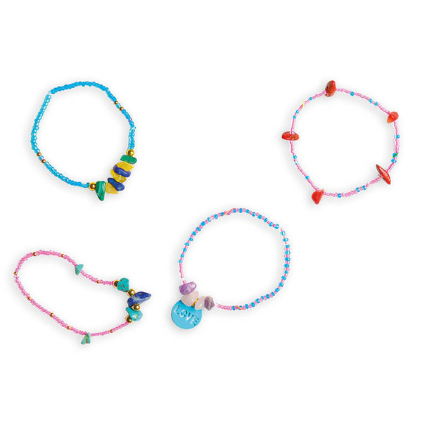 Zestaw kreatywny do tworzenia biżuterii z kamieniami przynoszącymi szczęście 8+, Janod