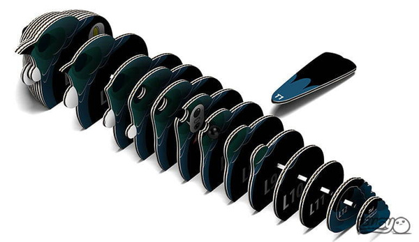 Układanka Puzzle 3D Ptak Kędziornik - zestaw kreatywny 6 lat+, Eugy