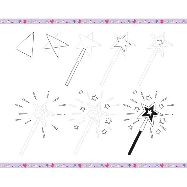 Zestaw kreatywny Rysowanie krok po kroku Fantastyczne stworzenia 7+, Janod