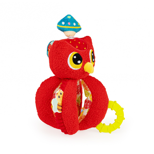 Zabawka sensoryczna dla dzieci - Zakręcona Sowa, 0 m+, Jolly Baby