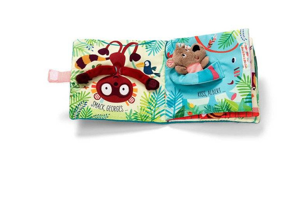 Książeczka z mini-pacynką na palec wielofunkcyjna Buziaki dla Cezara Niedźwiadek Cesar 12 m +, Lilliputiens