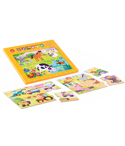 Puzzle edukacyjne dla dzieci - Dźwięki wokół nas, Wieś, 3 lata+, Dumel