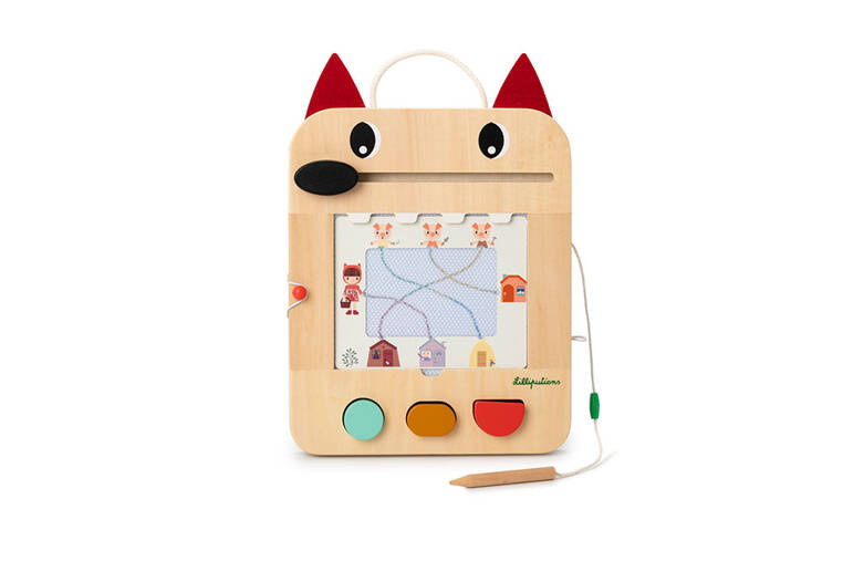 LILLIPUTIENS Drewniana tablica znikopis Wilk Louis 2 lata+