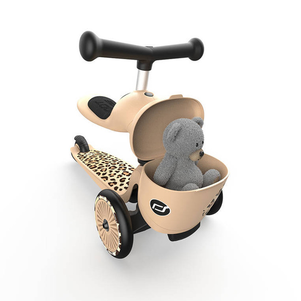 Scoot and Ride HK1 Lifestyle 2w1 jeździk i hulajnoga dla dzieci 1-5 lat, kolor: Leopard