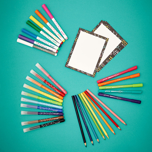 Zestaw kreatywny - Przybory do kolorowania, kredki, flamastry, 3 lata+, Janod