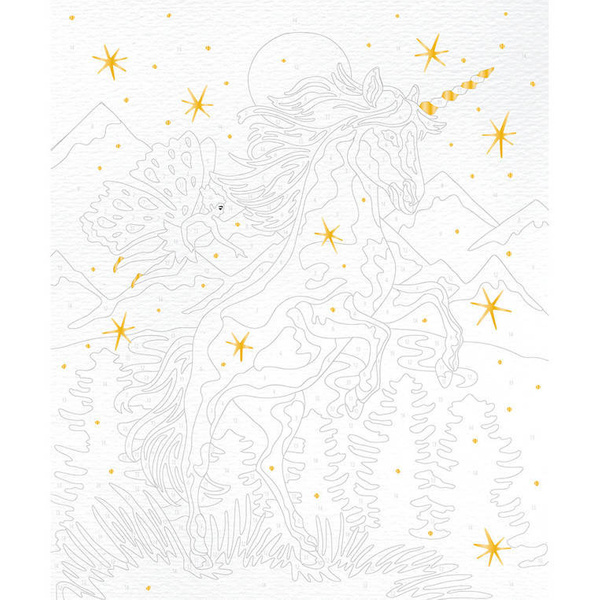 Zestaw kreatywny Malowanie po numerach Jednorożce 2 obrazy 7+, Janod