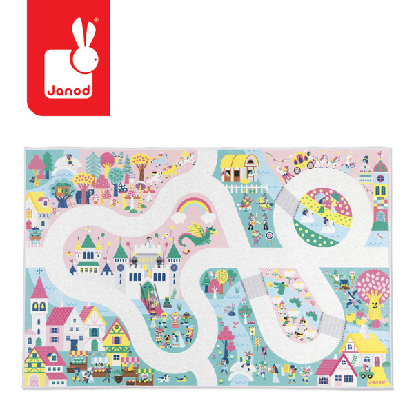 Mata edukacyjna / dywan z drogą Zaczarowane królestwo, 2 lata+, Janod