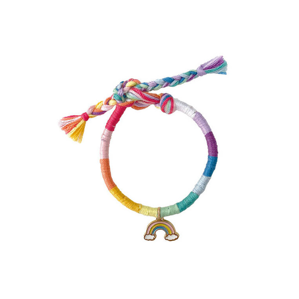 Zestaw kreatywny do tworzenia biżuterii Tęczowe bransoletki 30 szt. 8+, Janod