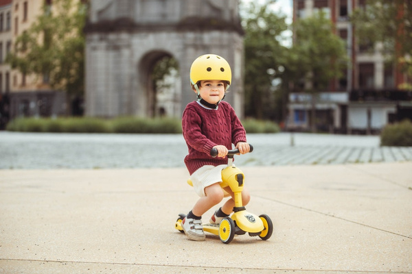 Scoot and Ride HK1 2w1 jeździk i hulajnoga dla dzieci 1-5 lat, kolor: Lemon