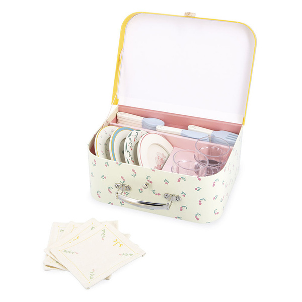 Zestaw piknikowy w walizce z akcesoriami, drewniany, 3 lata+, Janod