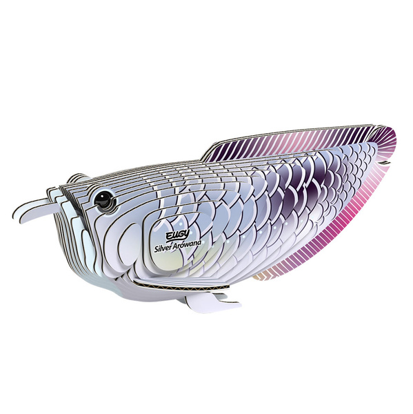 Arowana srebrna Eugy. Eko Układanka 3D
