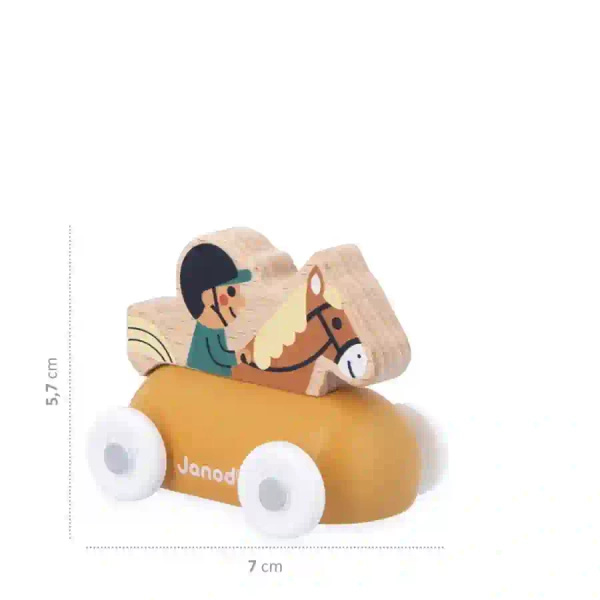 Pojazd Jeździec konny Biała Dolina Cross Roads, dla dzieci, 12 m+, Janod