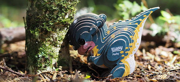 Układanka Puzzle 3D Pachycefalozaur - zestaw kreatywny dla dzieci 6 lat+, Eugy