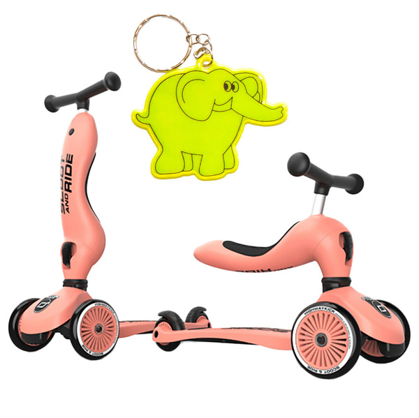Scoot and Ride HK1 2w1 jeździk i hulajnoga dla dzieci 1-5 lat, kolor: Peach