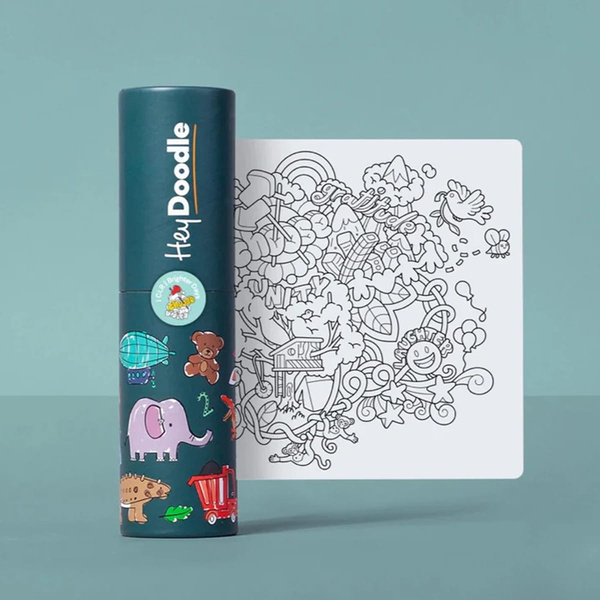 Mata Silikonowa do Kolorowania Słoneczne Bazgrołki, A4, 3+, HeyDoodle