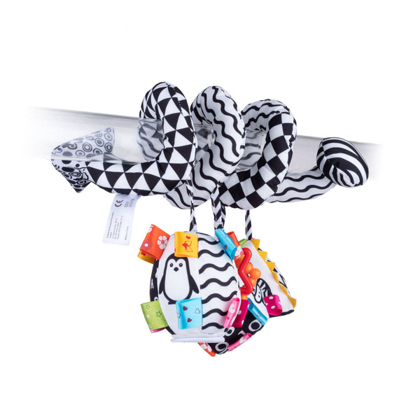 Kontrastowa spiralka do łóżeczka figury geometryczne Dumel, Balibazoo