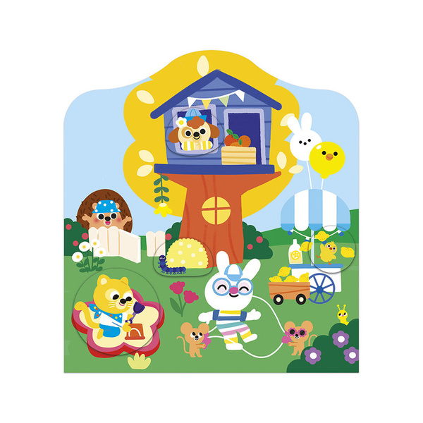 Zestaw kreatywny - książeczka z naklejkami Ogród , dla dzieci, 18 m+, Janod