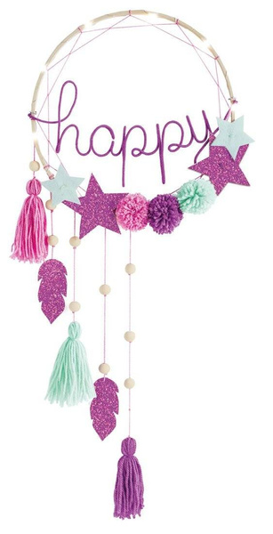 Zestaw kreatywny Łapacz snów z podświetleniem ledowym Happy 8+, Janod