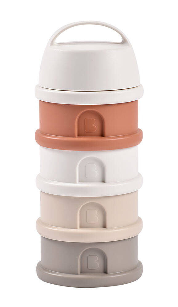 Pojemniki na mleko w proszku Beaba 4x110ml cotton white terracotta