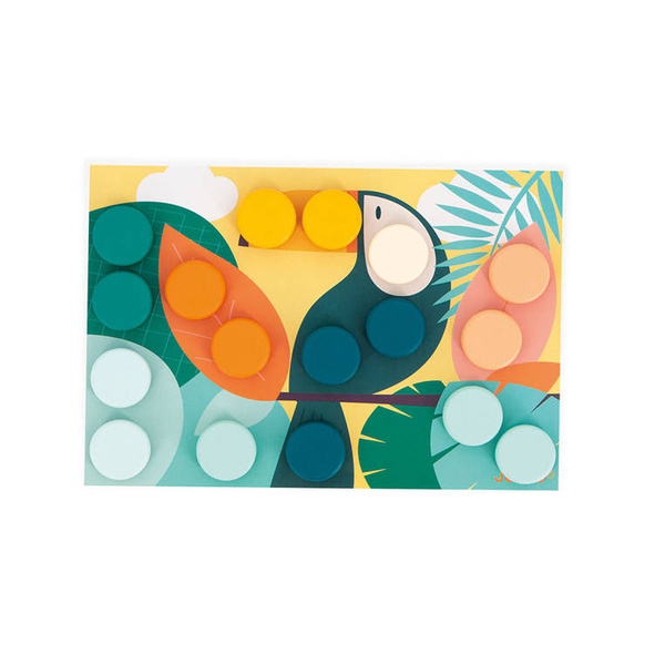 Układanka pierwsza drewniana mozaika 2+, Janod