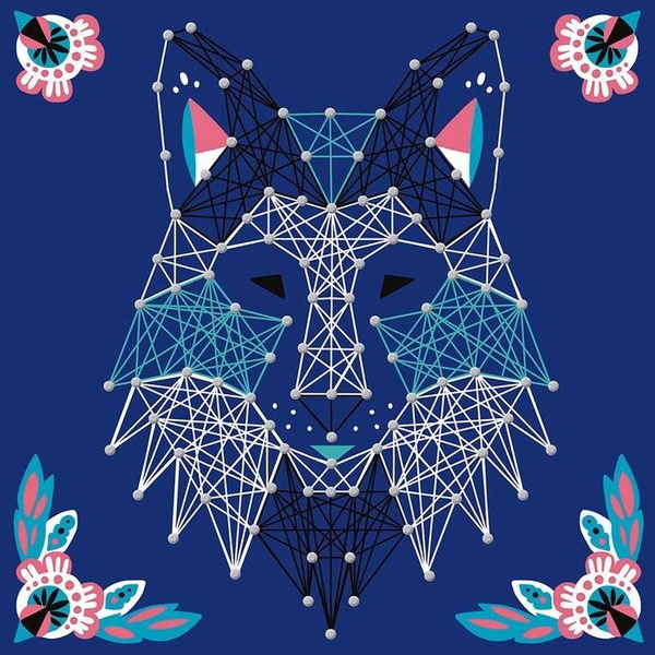 Zestaw kreatywny Przeplatanka 3D String art Zwierzęta 10+, Janod