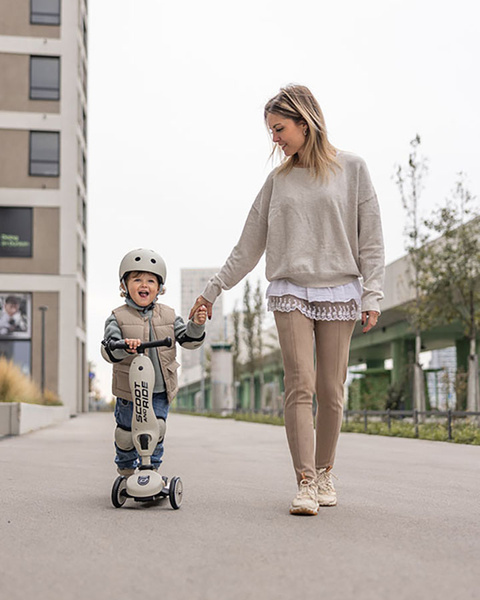 Scoot and Ride Ochraniacze dla dzieci, na rolki, wrotki, hulajnogę, rozm. S, kolor: Ash