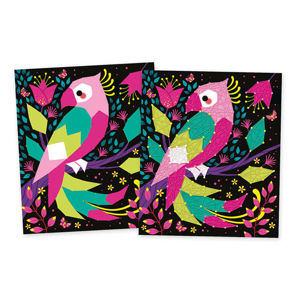 Zestaw kreatywny Przeplatanka 3D String art Zwierzęta dżungli 8+, Janod