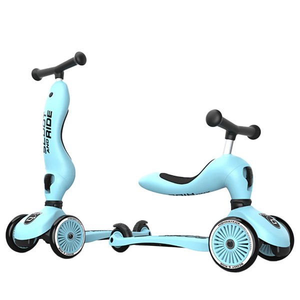 Scoot and Ride HK1 2w1 jeździk i hulajnoga dla dzieci 1-5 lat, kolor: Blueberry
