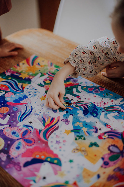 Puzzle - układanka Magiczne jednorożce 100 elementów, dla dzieci, 5+, Mudpuppy