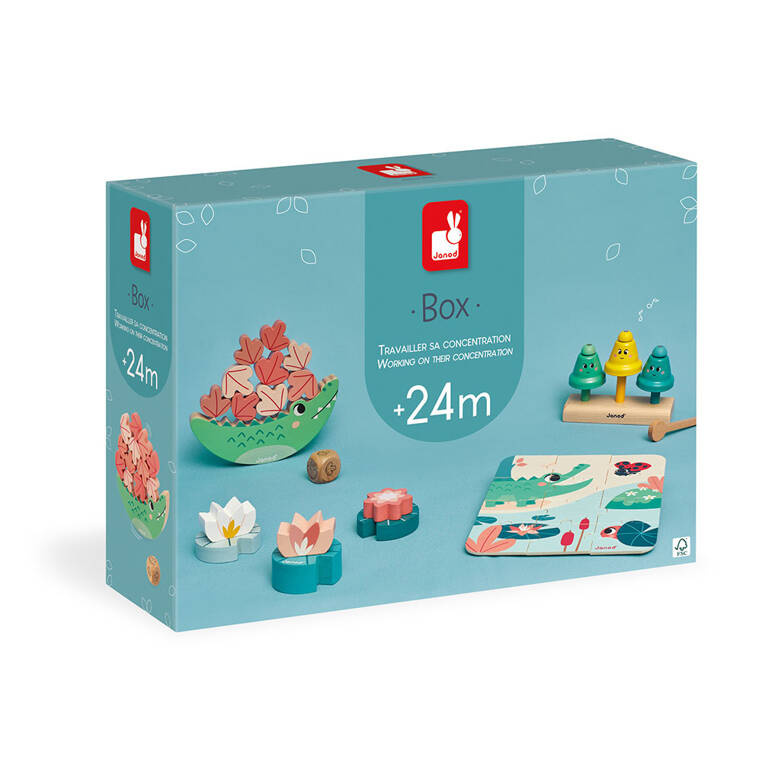 Zestaw zabawek edukacyjnych Janod Box 24 m+ – rozwój dziecka