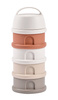 Pojemniki na mleko w proszku 4 komory (4x110ml) cotton white/terracotta 0 m+, Beaba