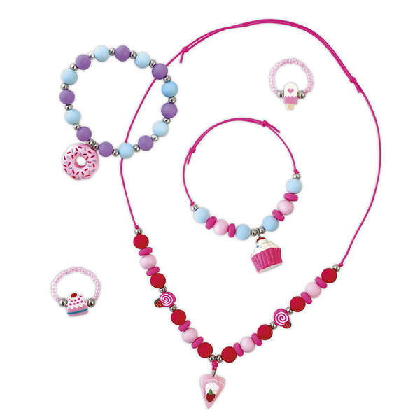 Zestaw kreatywny do tworzenia biżuterii Słodkości dla dzieci 6 lat+, Janod