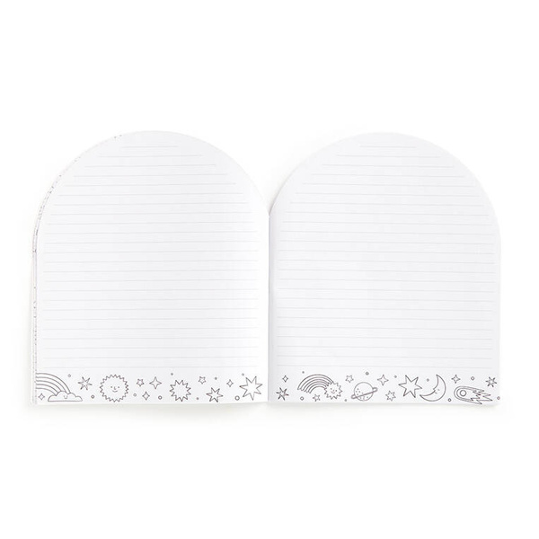 Mudpuppy Zestaw kreatywny z malowanką, wielokolorową kredką i naklejkami Tęczowy świat 6+